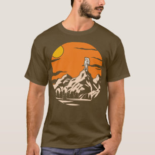 Mountain Hiker Sunset Hike Outdoor Hiking T-Shirt