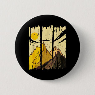 Mountain Hiking Abstract Art Outdoor Adventure 6 Cm Round Badge