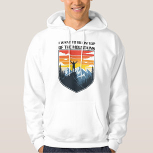 Mountain Hiking Adventure Sunset Climbing Explorer Hoodie