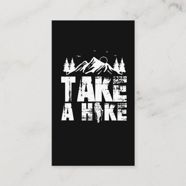 Mountain Hiking Enthusiast Outdoor Nature Lover Business Card (Front)