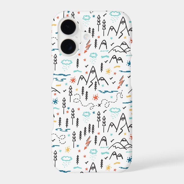 Mountain Hiking Pattern Samsung Galaxy S21 Case (Back)