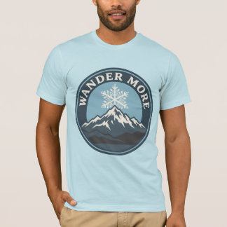 Mountain Hiking Shirt Wander More Winter Graphic