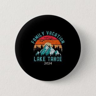 Mountain hiking skiing family vacation 2024 lake 6 cm round badge