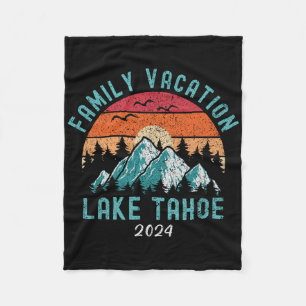 Mountain Hiking Skiing Family Vacation Lake Tahoe Fleece Blanket
