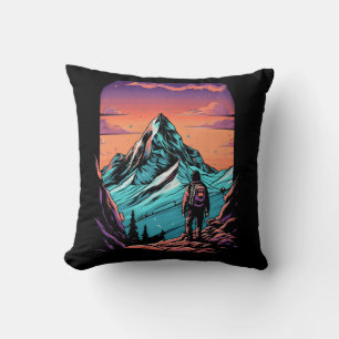 Mountain Hiking Sunset Cushion