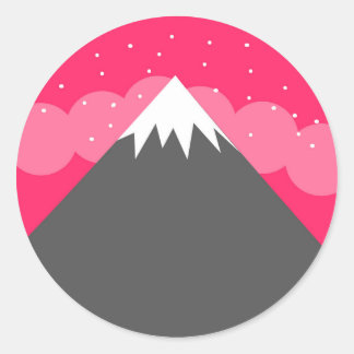Mountain Horizon Classic Round Sticker