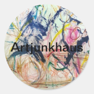 Mountain Horse Abstract Jeff Hankamer Artjunkhaus Classic Round Sticker