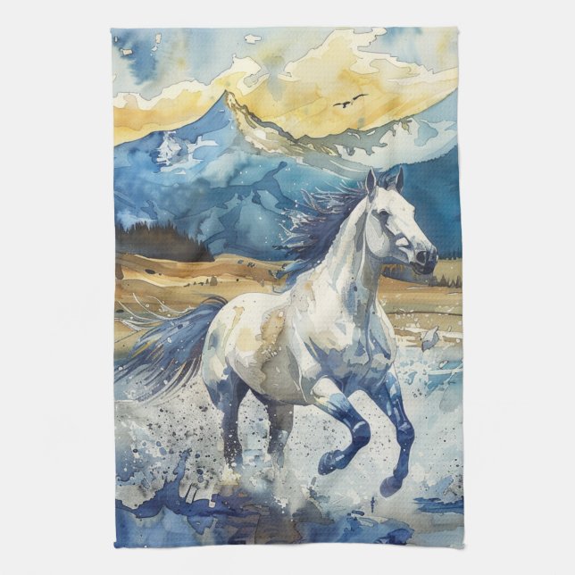 Mountain Horse Tea Towel (Vertical)