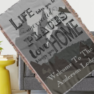Mountain Inspirationl Quote Life Take You Throw Blanket