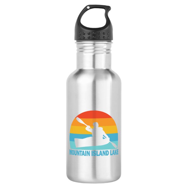 Mountain Island Lake North Carolina Kayak 532 Ml Water Bottle (Front)