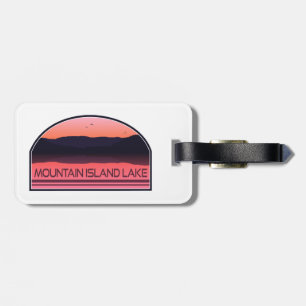 Mountain Island Lake North Carolina Red Sunrise Luggage Tag
