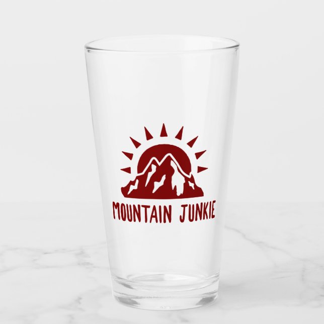 Mountain Junkie Glass (Front)