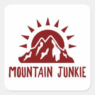 Mountain Junkie Square Sticker