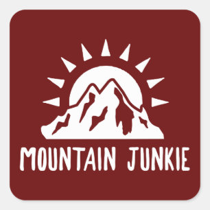Mountain Junkie Square Sticker
