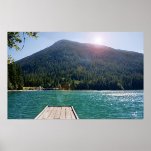 Mountain Lake and Dam Print