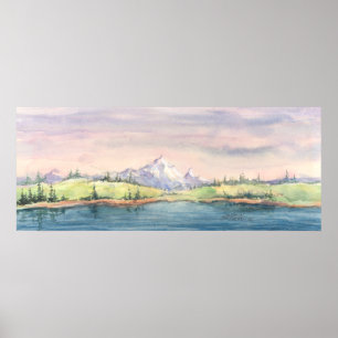 MOUNTAIN LAKE by SHARON SHARPE Poster