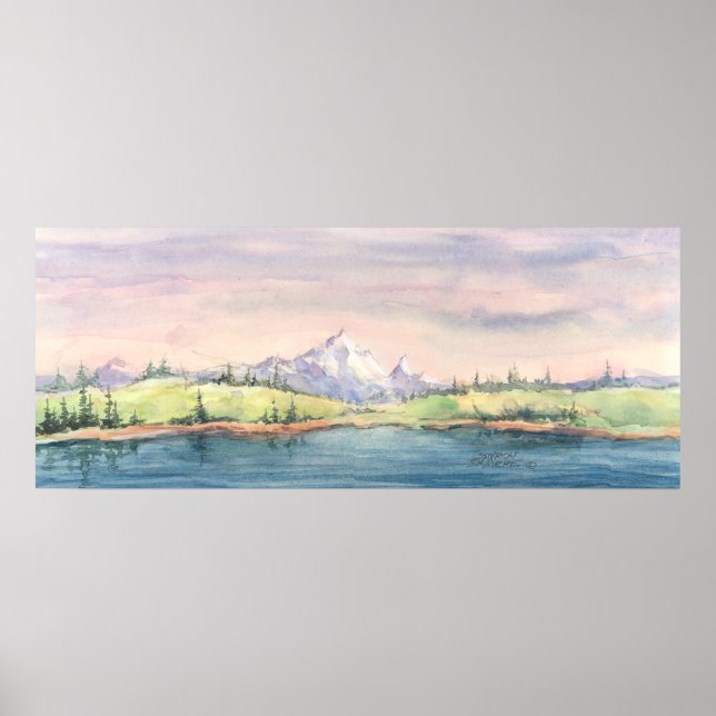 MOUNTAIN LAKE by SHARON SHARPE Poster (Front)