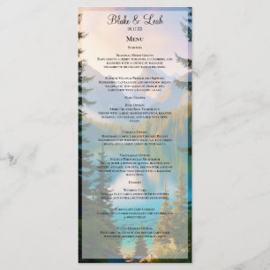 Mountain Lake Customisable Wedding Menu