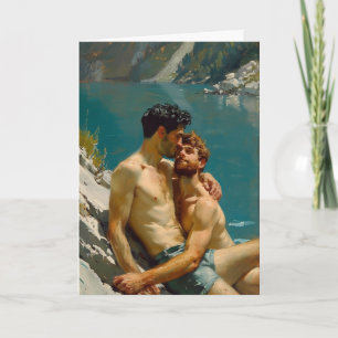 Mountain Lake Embrace Card