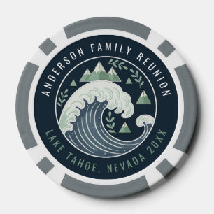 Mountain Lake Family Reunion Round Motif ID1317 Poker Chips
