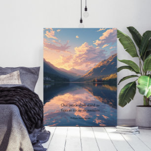  Mountain Lake Hand Painted Landscape Poster