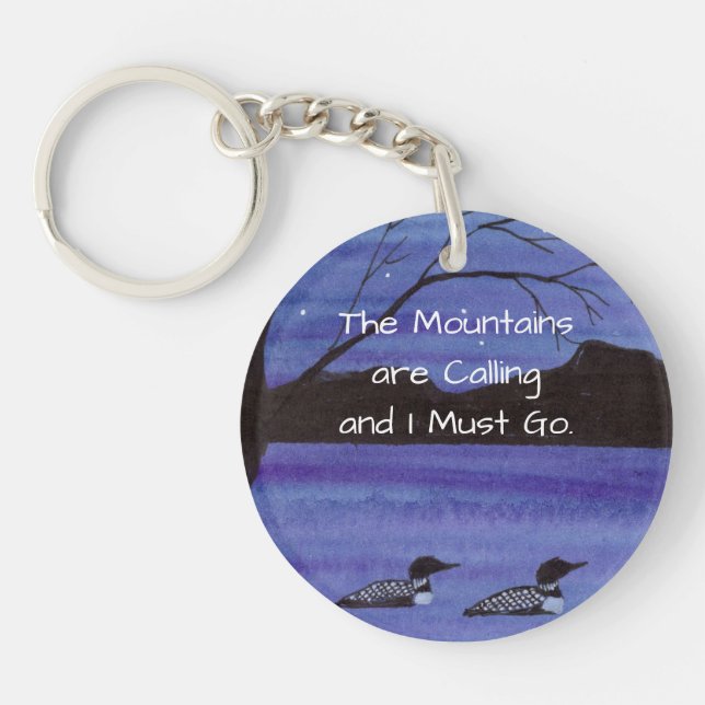 Mountain Lake Key Ring (Front)