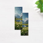 Mountain Lake Landscape Floral Elegant Bible Verse