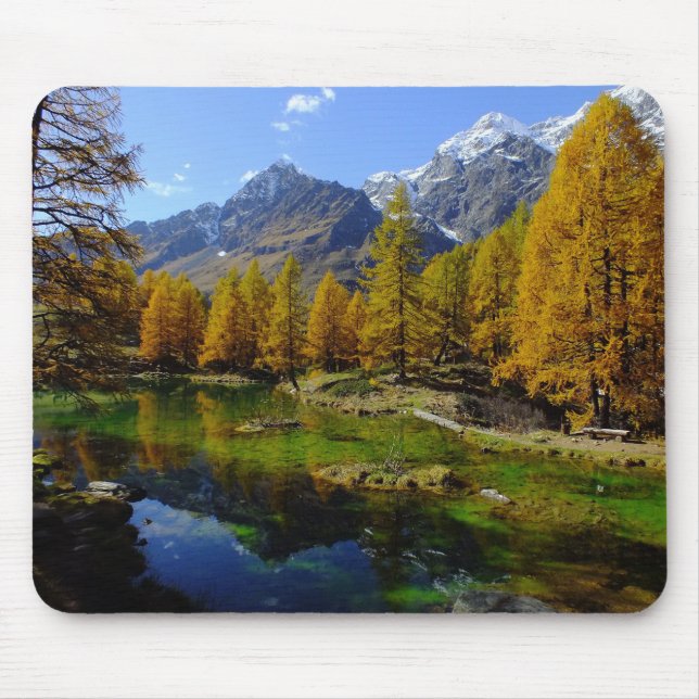 Mountain, lake landscape mouse pad (Front)