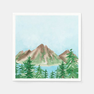 Mountain Lake Paper Napkins Set of 50+