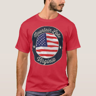 Mountain Lake - Patriotic Virginia Souvenir T-Shir T-Shirt