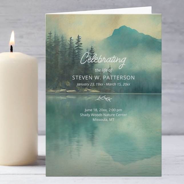 Mountain Lake, Photo, Celebration of Life Funeral Programme (Creator Uploaded)