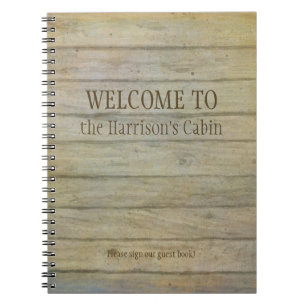 Mountain Lake Pines Welcome Cabin Personalised Notebook