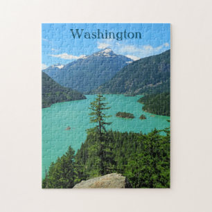 Mountain Lake Scenery in North Cascades WA Jigsaw Puzzle