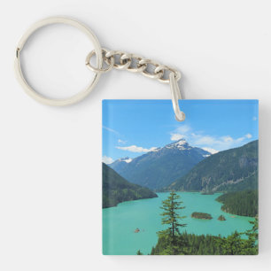 Mountain Lake Scenery in Washington Key Ring