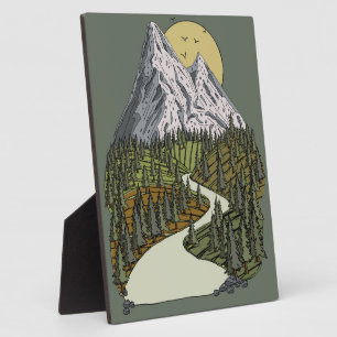 Mountain Lake Serenity: Sunset Adventure Awaits Plaque