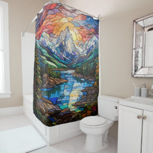 Mountain Lake Shower Curtain
