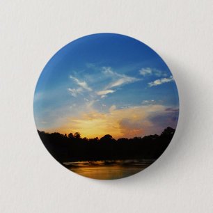 Mountain Lake Sunset 6 Cm Round Badge
