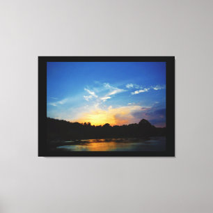 Mountain Lake Sunset Canvas Print
