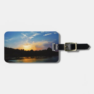 Mountain Lake Sunset Luggage Tag