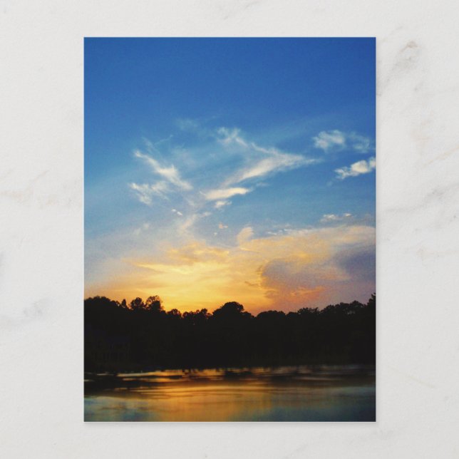 Mountain Lake Sunset Postcard (Front)