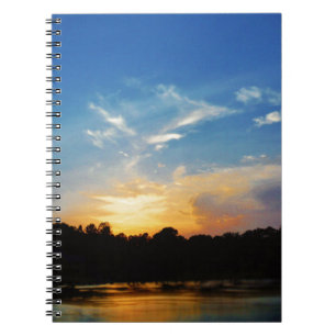 Mountain Lake Sunset Spiral Notebook