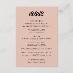 Mountain Lake Wedding Enclosure Card