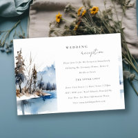 Mountain Lake Winter Landscape Wedding Reception