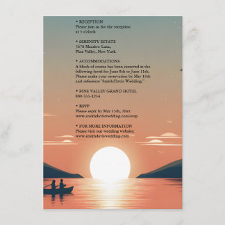 Mountain Lakeside Forest Outdoor Lake Wedding Enclosure Card
