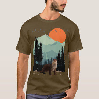 Mountain Landscape Adventure Sunset Pine Tree Sea  T-Shirt