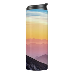 Mountain Landscape at Sunset Thermal Tumbler