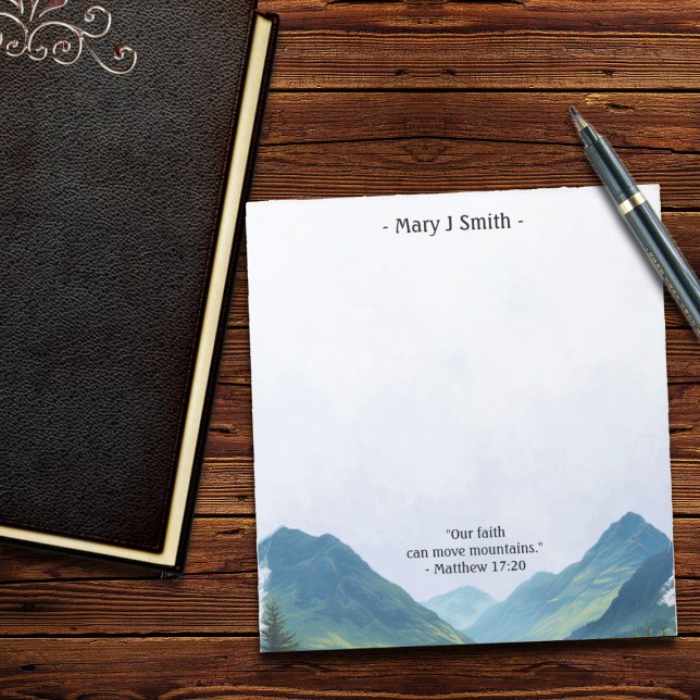 Mountain Landscape Bible Verse  Notepad (Creator Uploaded)