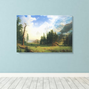 Mountain Landscape by Albert Bierstadt Canvas Print