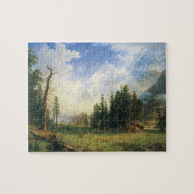 Mountain Landscape by Albert Bierstadt Jigsaw Puzzle (Horizontal)