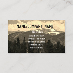 mountain landscape custom business card photo art
